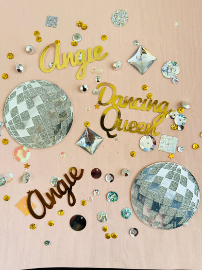 Personalized Disco Ball Party Table Confetti
