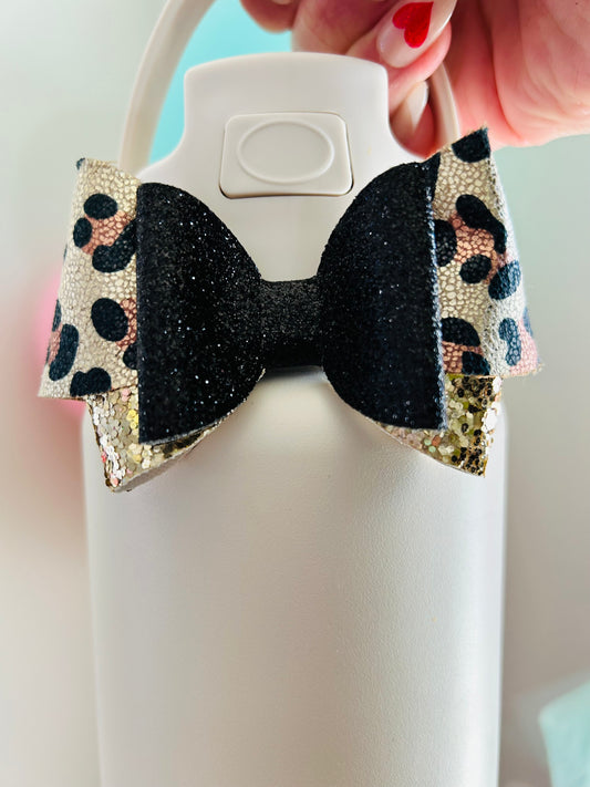 Leopard Babe Glam Cup Bow