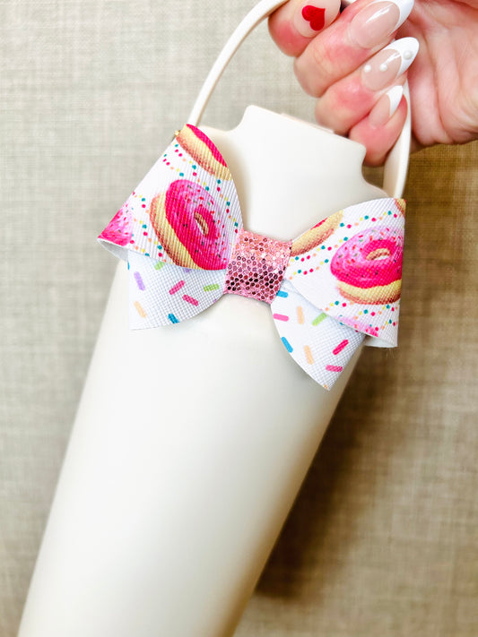 Pink Donuts Glam Cup Bow