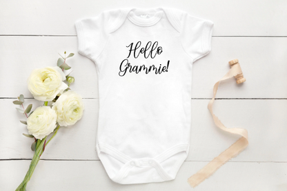 Hello Grammie! Baby Announcement Onesie