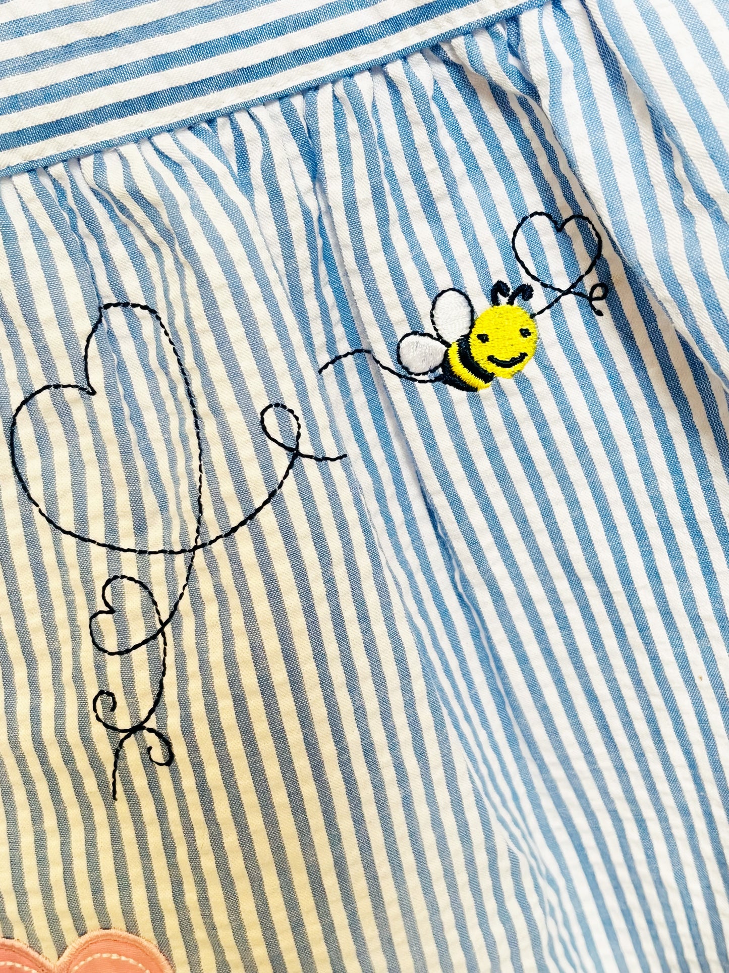 Little Bumble Bee Seersucker Dress