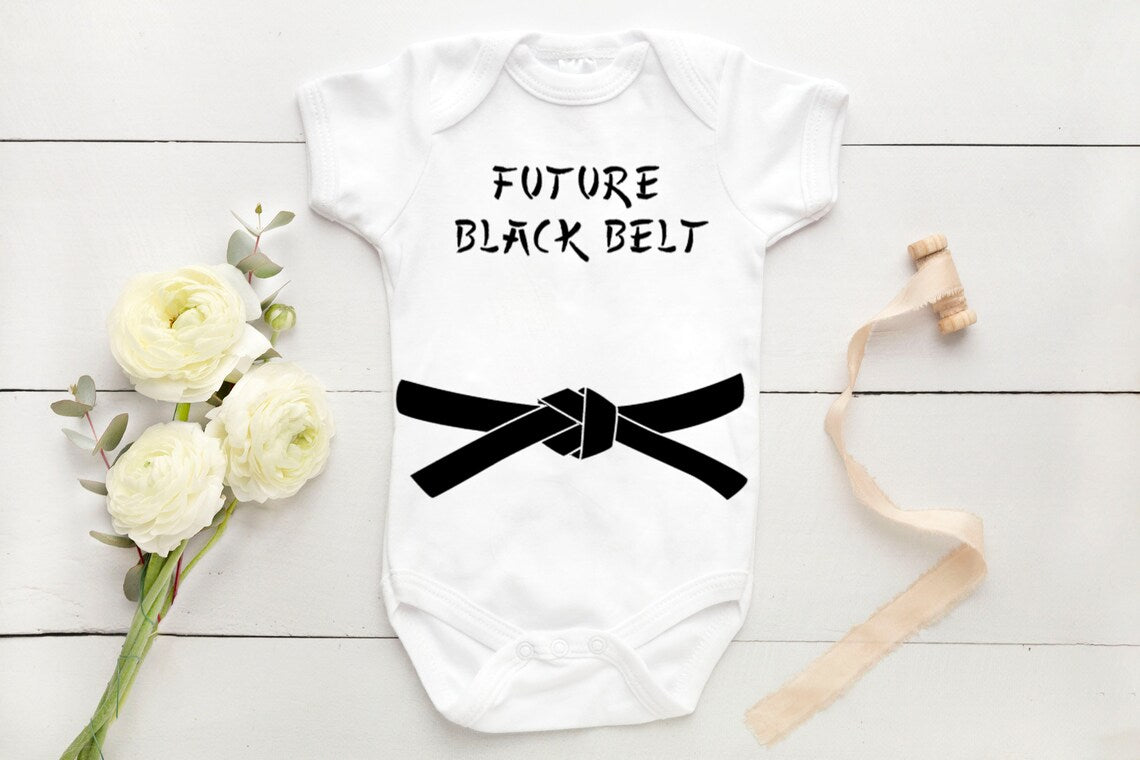 Future Black Belt Karate Onesie